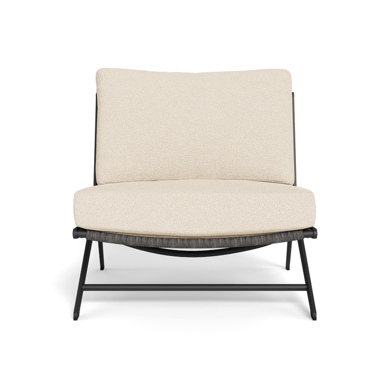 Loop Easy Chair | Aluminum Asteroid, Riviera Sand, Wicker Grey