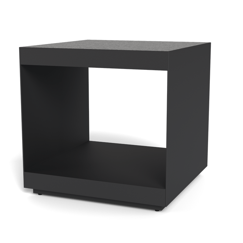 Macquarie Side Table | Aluminum Asteroid, Granite Black,