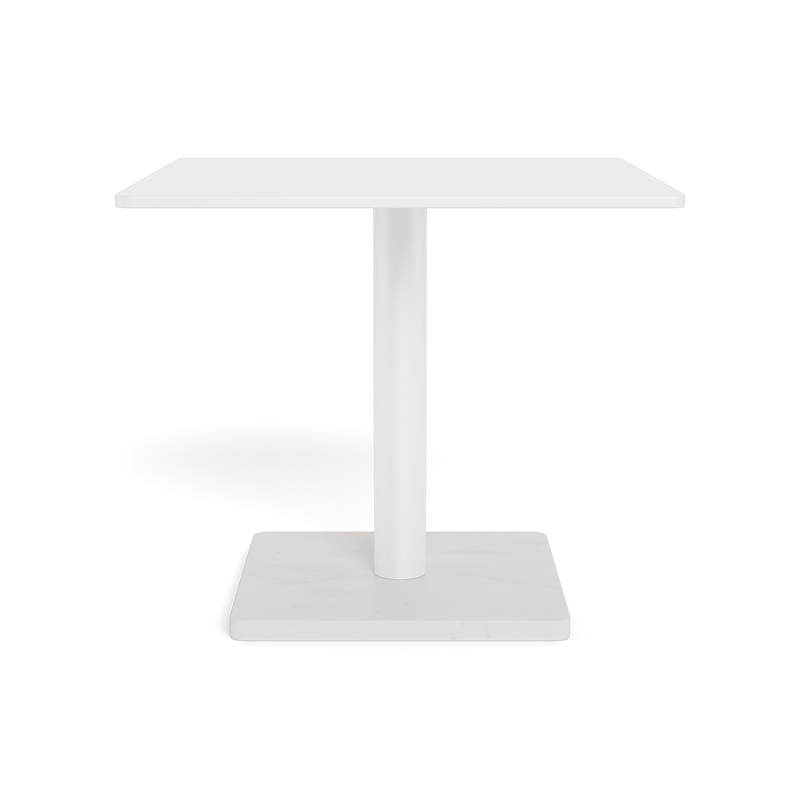 Madison Square Side Table | Aluminum White, Marble White,