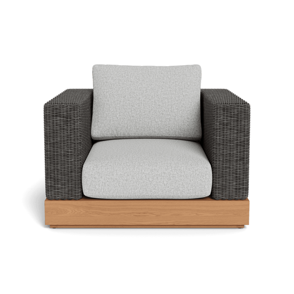 Malabar Lounge Chair | Teak Natural, Copacabana Sand, Wicker Grey