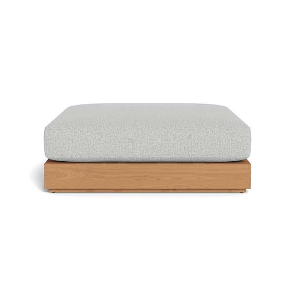 Malabar Ottoman | Teak Natural, Copacabana Sand, Wicker Grey