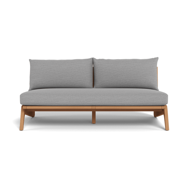 Mlb 2 Seat Armless Sofa | Teak Natural, Lisos Piedra,