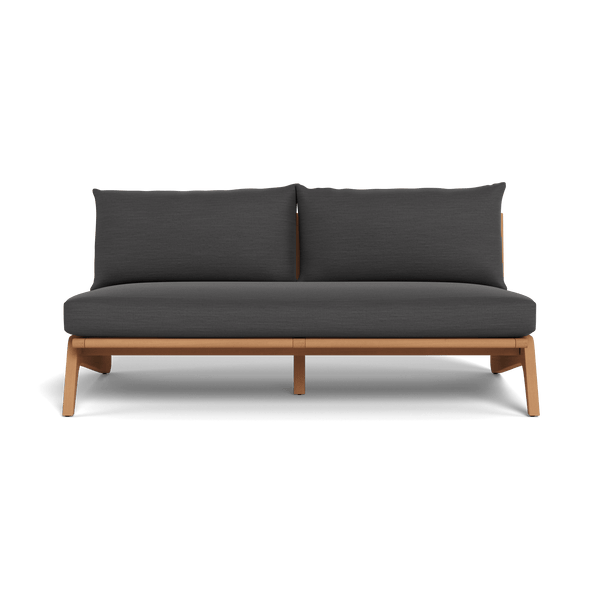 Mlb 2 Seat Armless Sofa | Teak Natural, Panama Grafito,