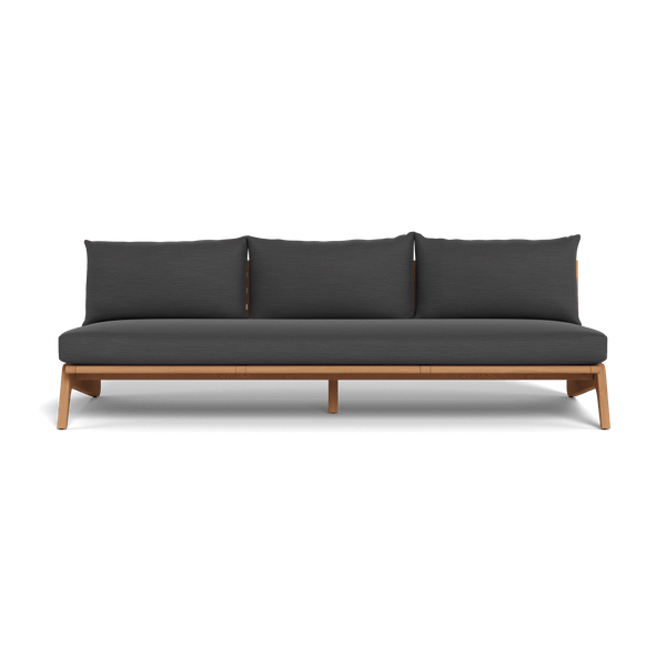 Mlb 3 Seat Armless Sofa | Teak Natural, Panama Grafito,