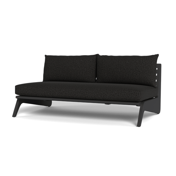 MLB Aluminum 2 Seat Armless Sofa | Aluminum Asteroid, Copacabana Midnight,