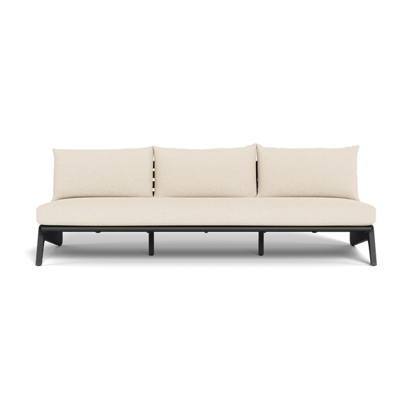 MLB Aluminum 3 Seat Armless Sofa | Aluminum Asteroid, Riviera Sand,
