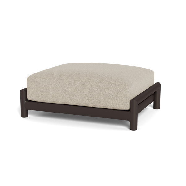 Moab Ottoman | Aluminum Bronze, Siesta Taupe,