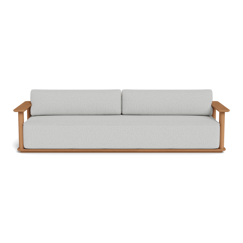 Newport 3 Seat Sofa | Teak Natural, Copacabana Sand, Batyline White