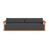 Newport 3 Seat Sofa | Teak Natural, Panama Grafito, Batyline White