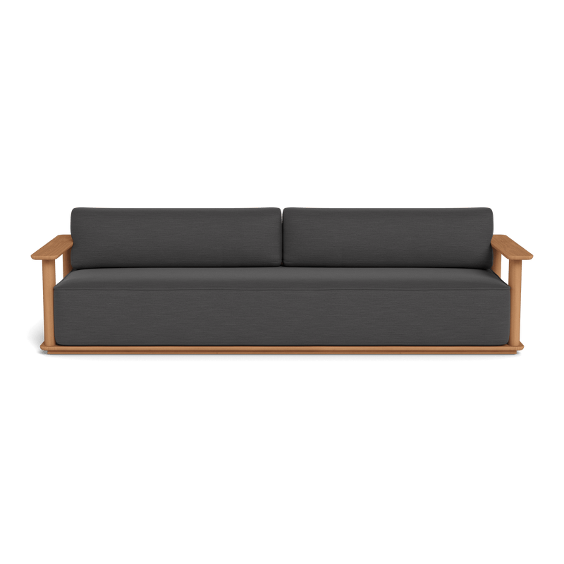 Newport 3 Seat Sofa | Teak Natural, Panama Grafito, Batyline White