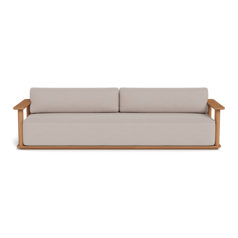 Newport 3 Seat Sofa | Teak Natural, Panama Marble, Batyline White