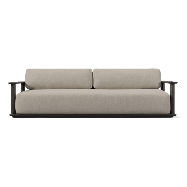 Newport Aluminum Sofa 108" | Aluminum Bronze, Siesta Taupe,