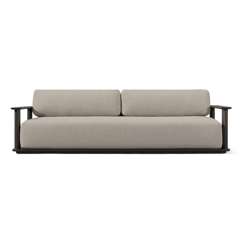 Newport Aluminum Sofa 108" | Aluminum Bronze, Siesta Taupe,