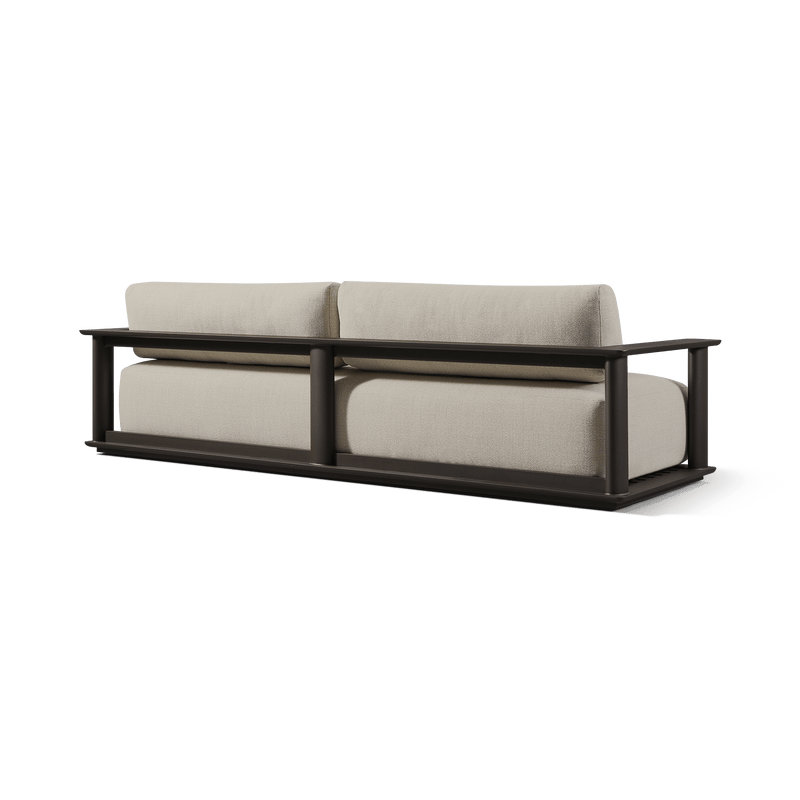 Newport Aluminum Sofa 108" | Aluminum Bronze, Siesta Taupe,