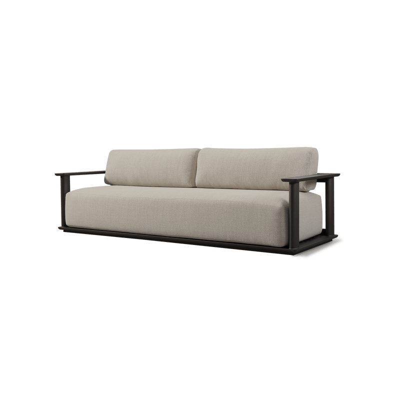 Newport Aluminum Sofa 96" | Aluminum Bronze, Siesta Taupe,