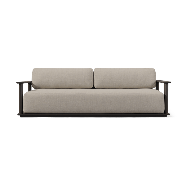 Newport Aluminum Sofa 96" | Aluminum Bronze, Siesta Taupe,