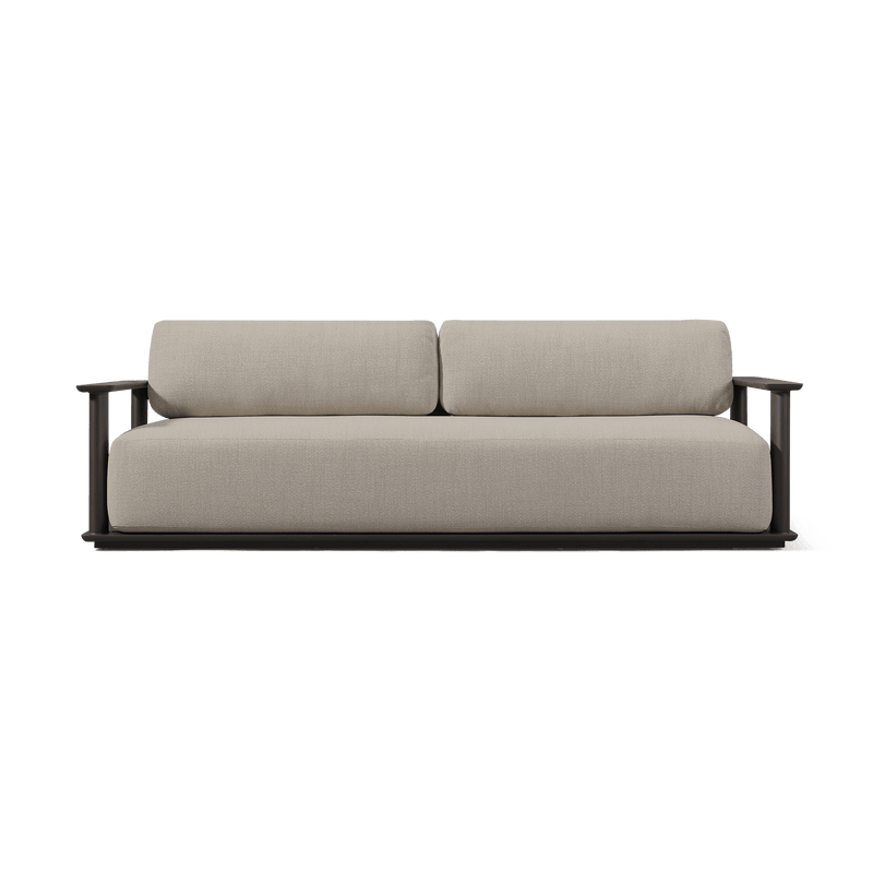 Newport Aluminum Sofa 96" | Aluminum Bronze, Siesta Taupe,