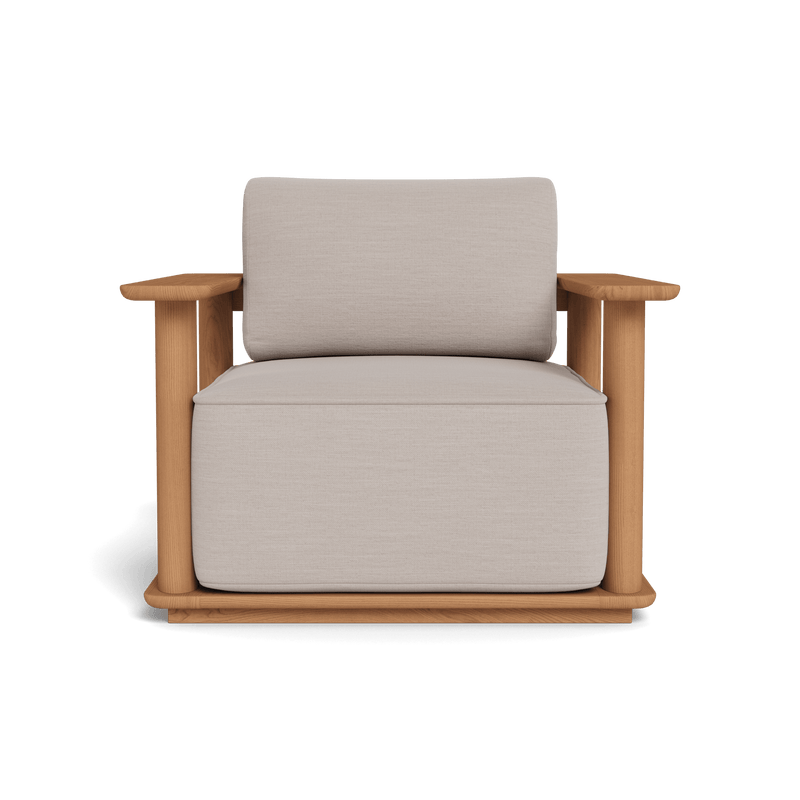 Newport Lounge Chair | Teak Natural, Panama Marble, Batyline White