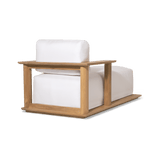 Newport Teak Fixed Chaise | Teak Natural, Panama Blanco,
