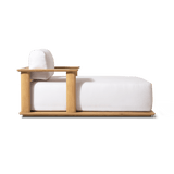Newport Teak Fixed Chaise | Teak Natural, Panama Blanco,