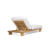 Newport Teak Sun Lounge | Teak Natural, Panama Blanco,