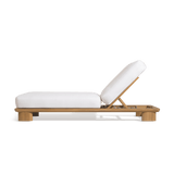 Newport Teak Sun Lounge | Teak Natural, Panama Blanco,