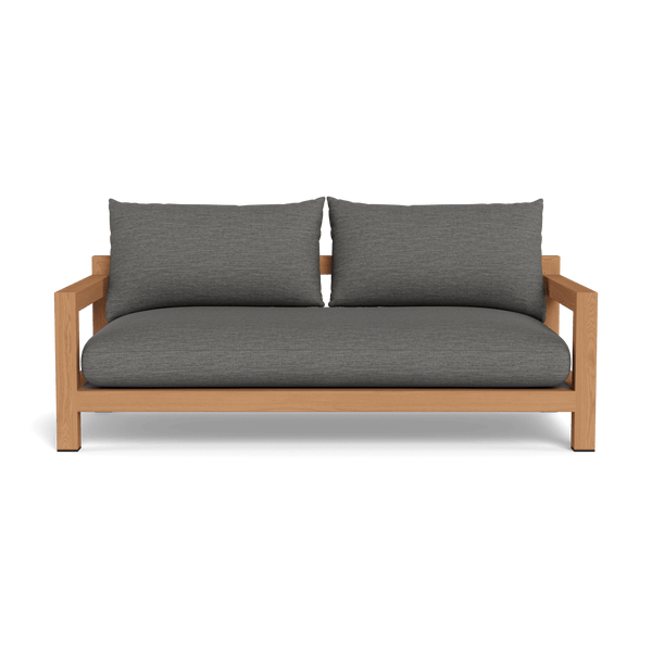 Pacific 2 Seat Sofa | Teak Natural, Cast Slate, Batyline Silver