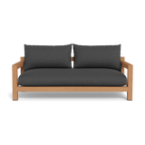 Pacific 2 Seat Sofa | Teak Natural, Lisos Grafito, Batyline White