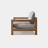 Pacific 2 Seat Sofa | Teak Natural, Copacabana Sand, Batyline White