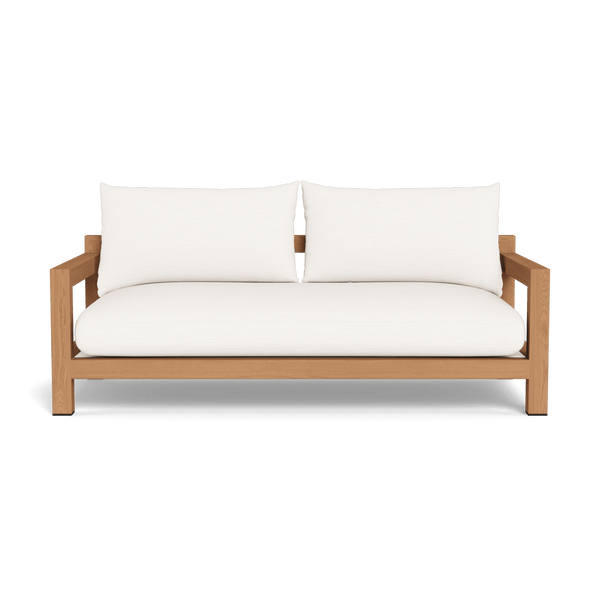 Pacific 2 Seat Sofa | Teak Natural, Panama Blanco, Batyline White