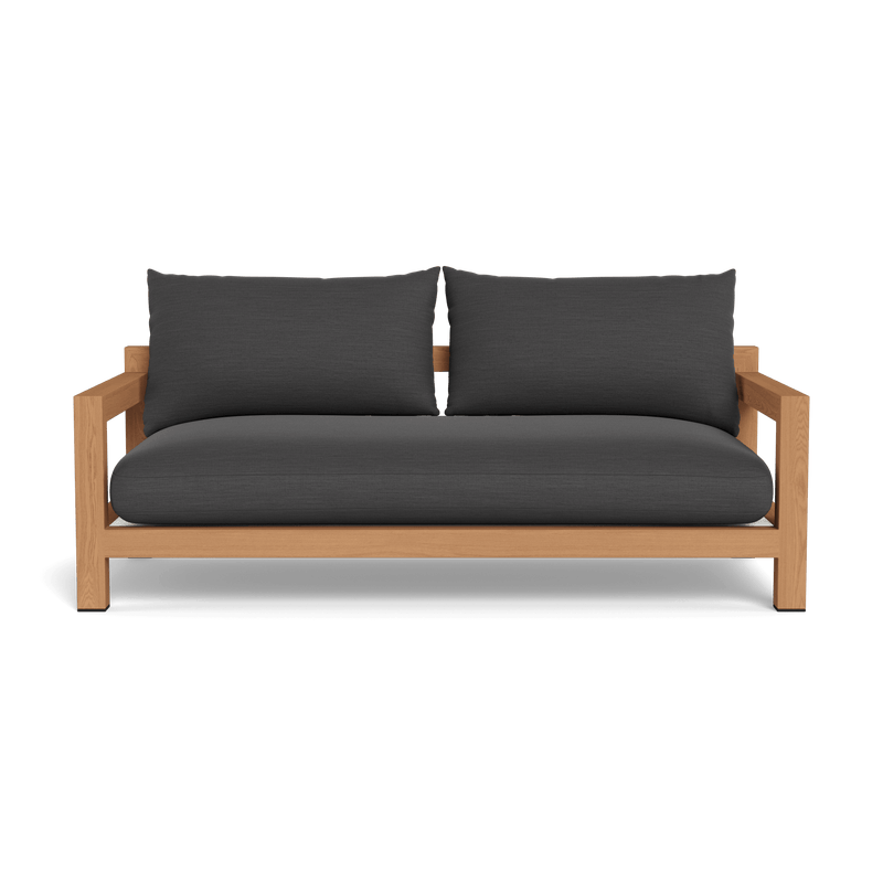 Pacific 2 Seat Sofa | Teak Natural, Panama Grafito, Batyline White