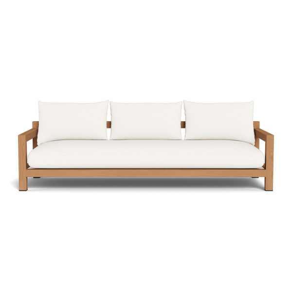 Pacific 3 Seat Sofa | Teak Natural, Panama Blanco, Batyline White