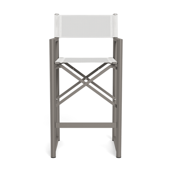 Pacific Aluminum Bar Stool | Aluminum Taupe, Batyline White,