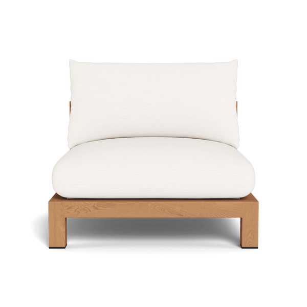 Pacific Armless Single | Teak Natural, Panama Blanco, Batyline White