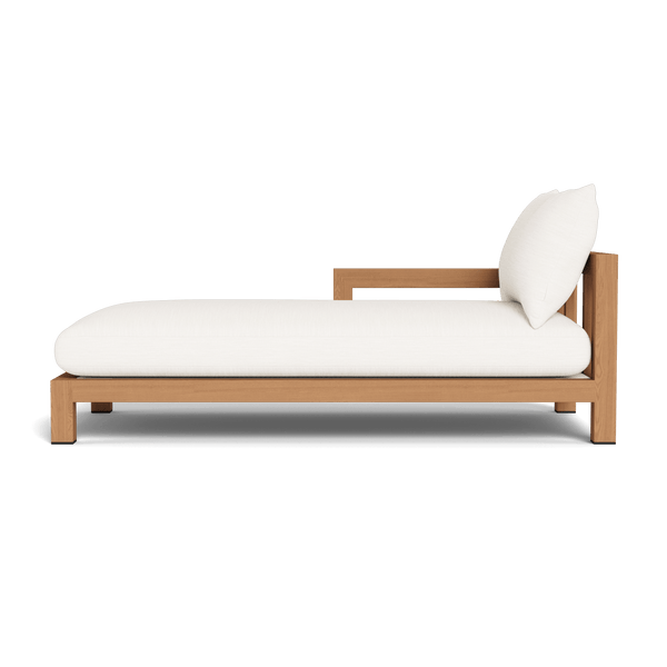 Pacific Chaise | Teak Natural, Panama Blanco, Batyline White