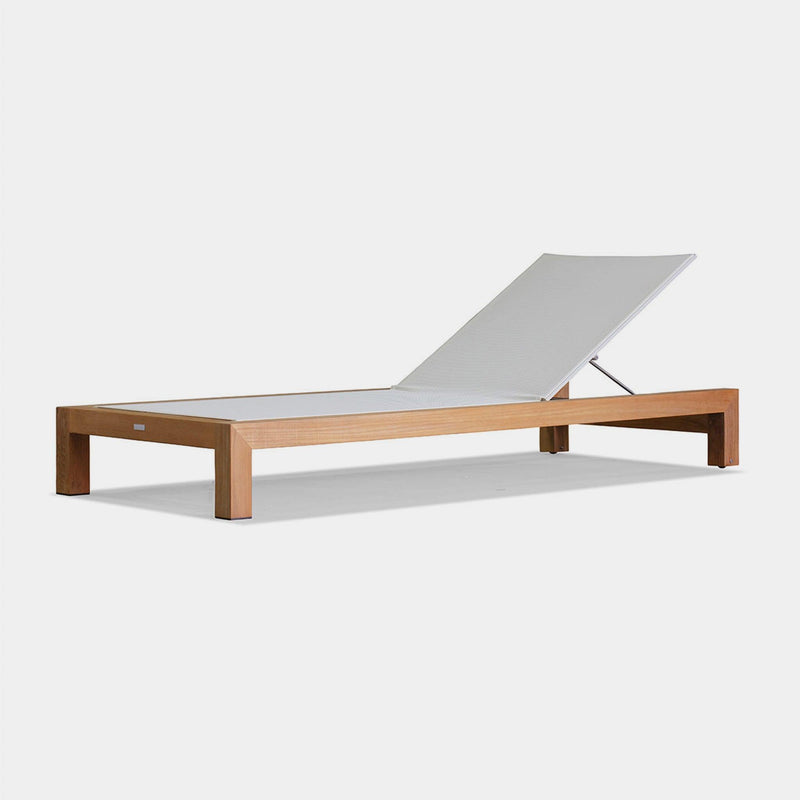 Pacific Sun Lounge | Teak Natural, Batyline White,