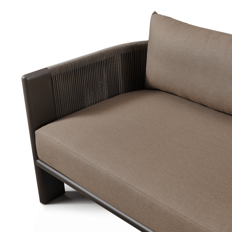 Palm Beach Aluminium 2 Seat Sofa | Aluminium Asteroid, Copacabana Midnight, Rope Dark Grey