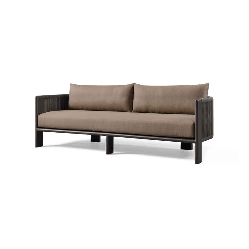 Palm Beach Aluminium 2 Seat Sofa | Aluminium Asteroid, Copacabana Midnight, Rope Dark Grey