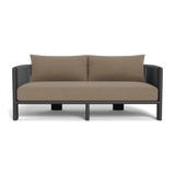 Palm Beach Aluminium 2 Seat Sofa | Aluminium Asteroid, Panama Coco, Rope Dark Grey