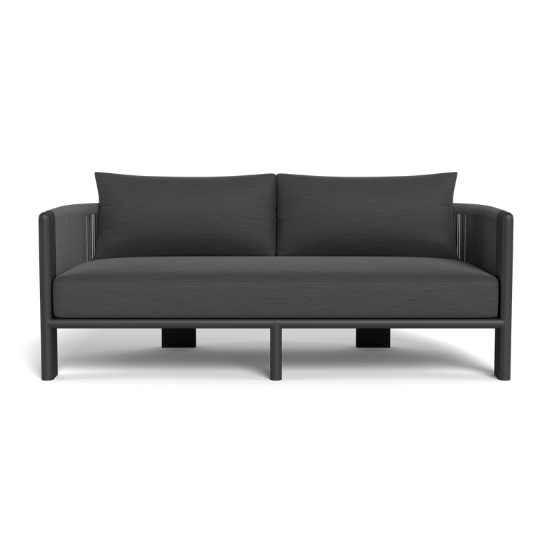 Palm Beach Aluminium 2 Seat Sofa | Aluminium Asteroid, Panama Grafito, Rope Dark Grey