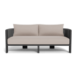 Palm Beach Aluminium 2 Seat Sofa | Aluminium Asteroid, Panama Marble, Rope Dark Grey