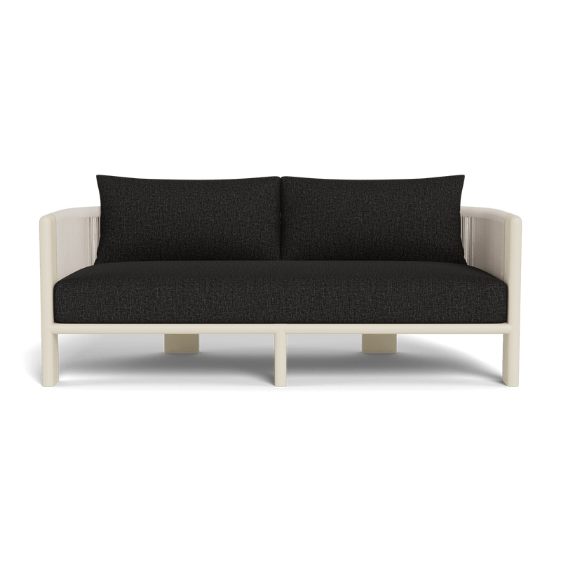 Palm Beach Aluminium 2 Seat Sofa | Aluminium Bone, Copacabana Midnight, Rope Shell