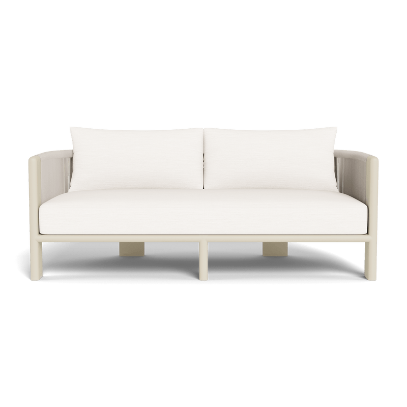 Palm Beach Aluminium 2 Seat Sofa | Aluminium Bone, Panama Blanco, Rope Shell