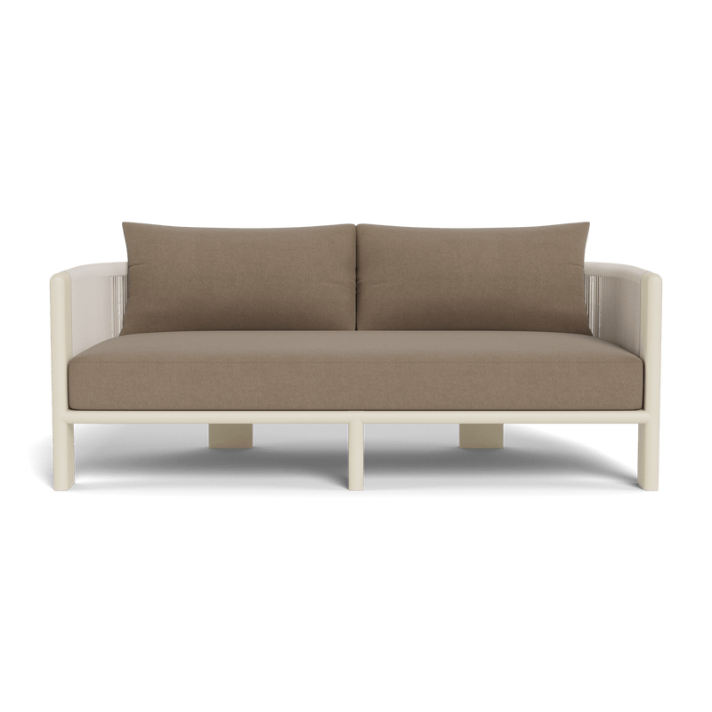 Palm Beach Aluminium 2 Seat Sofa | Aluminium Bone, Panama Coco, Rope Shell