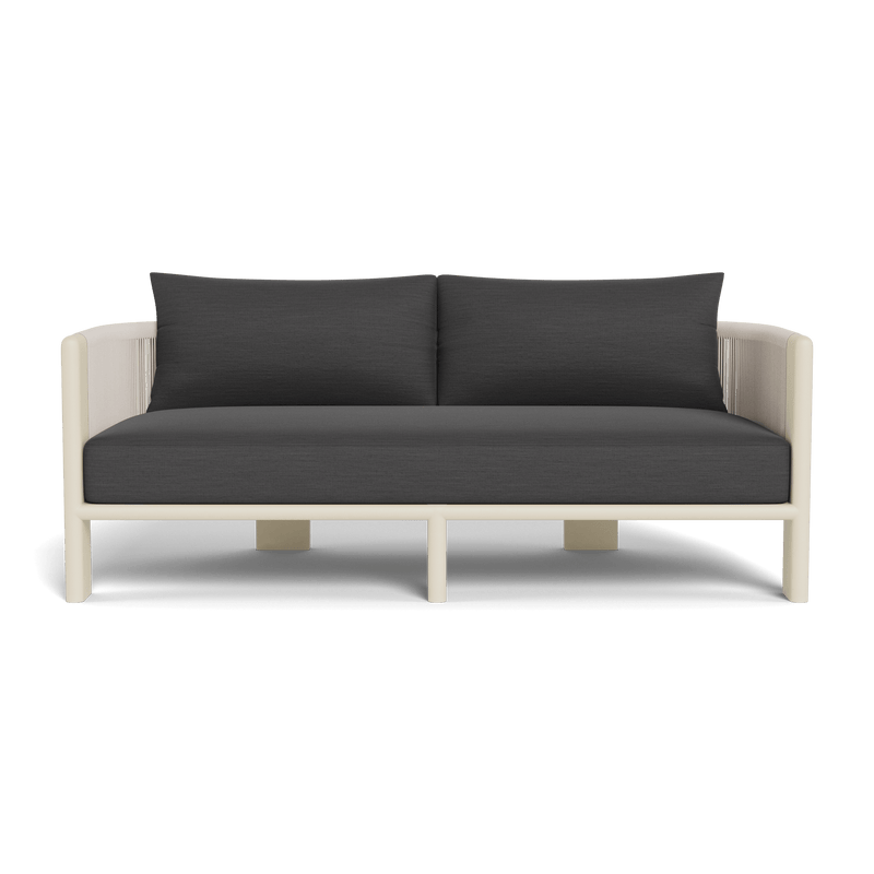 Palm Beach Aluminium 2 Seat Sofa | Aluminium Bone, Panama Grafito, Rope Shell