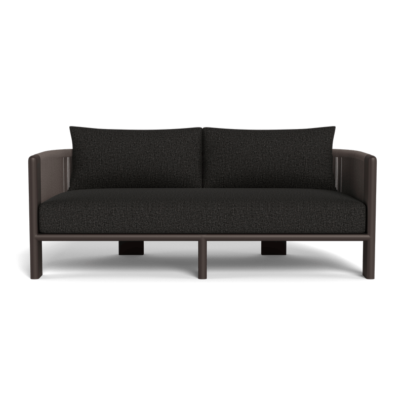 Palm Beach Aluminium 2 Seat Sofa | Aluminium Bronze, Copacabana Midnight, Rope Umber