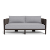 Palm Beach Aluminium 2 Seat Sofa | Aluminium Bronze, Panama Cloud, Rope Umber