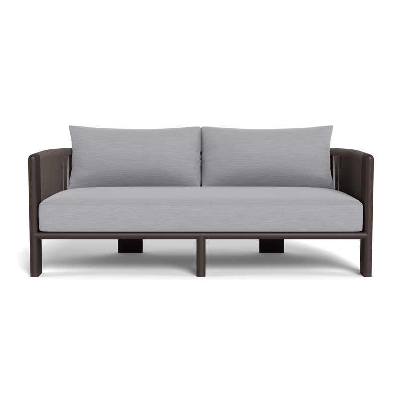 Palm Beach Aluminium 2 Seat Sofa | Aluminium Bronze, Panama Cloud, Rope Umber