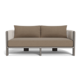 Palm Beach Aluminium 2 Seat Sofa | Aluminium Taupe, Panama Coco, Rope Shell