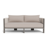 Palm Beach Aluminium 2 Seat Sofa | Aluminium Taupe, Panama Marble, Rope Shell